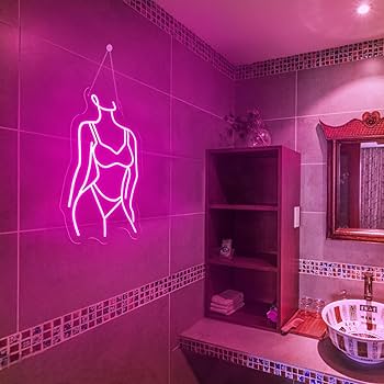 Amazon | ネオンサイン 女性のピンク色のネオンライト セクシー